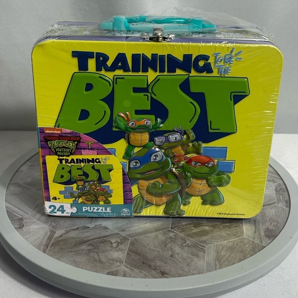 TMNT Mutant Mayhem 24pc Puzzle in Tin Lunchbox - Nickelodeon 2023 NWT